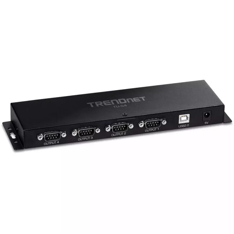 Schnittstellenkarten-Adapter RS-232 Trendnet TU-S4 USB Typ-B Buchse Schwarz