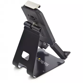StarTech.com Sicherer Tablet-Ständer mit K-Slot-Kabelschloss – abschließbare Tablet-Halterung für 7,9-Zoll- bis 13-Zoll-Tablets – universelle, verstellbare Tablet-Montierung für Schreibtisch/Oberfläche – abschließbare Diebstahlschutz-Halterung
