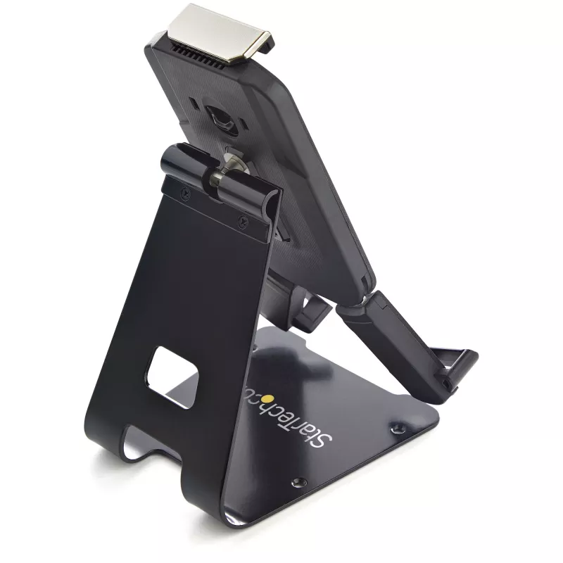 StarTech.com Sicherer Tablet-Ständer mit K-Slot-Kabelschloss – abschließbare Tablet-Halterung für 7,9-Zoll- bis 13-Zoll-Tablets – universelle, verstellbare Tablet-Montierung für Schreibtisch/Oberfläche – abschließbare Diebstahlschutz-Halterung