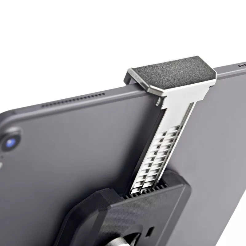 StarTech.com Sicherer Tablet-Ständer mit K-Slot-Kabelschloss – abschließbare Tablet-Halterung für 7,9-Zoll- bis 13-Zoll-Tablets – universelle, verstellbare Tablet-Montierung für Schreibtisch/Oberfläche – abschließbare Diebstahlschutz-Halterung