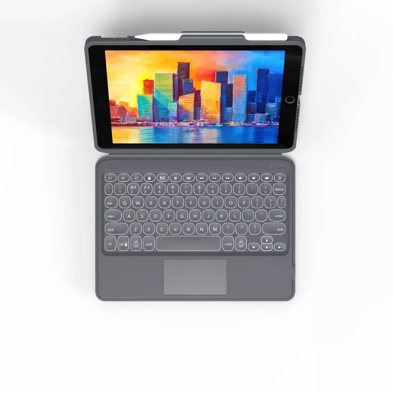 ZAGG Tastatur Pro Keys with Trackpad-Apple-iPad 10.2-Schwarz/Gray-German