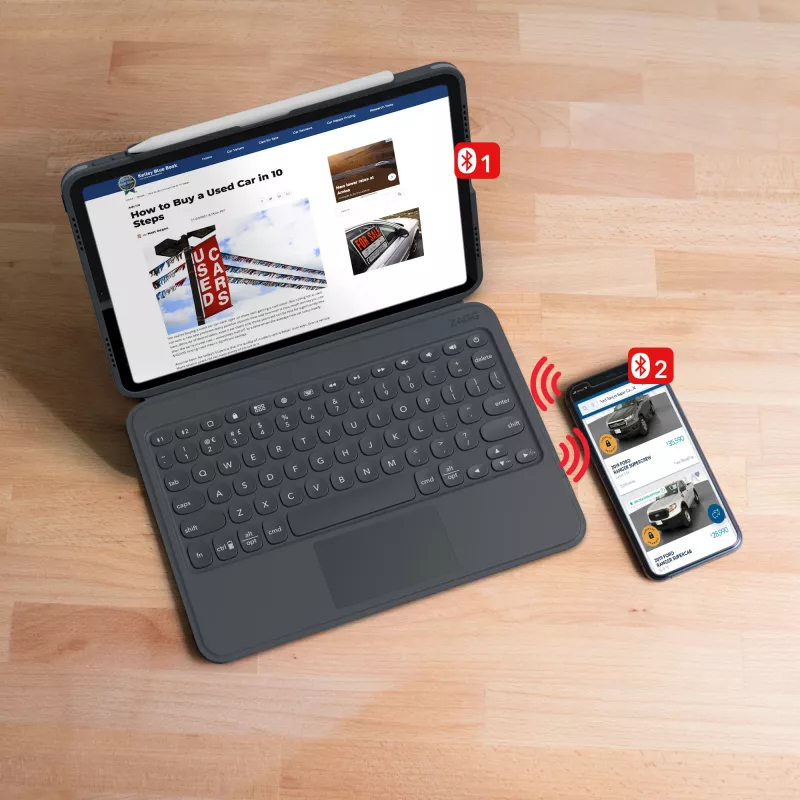 ZAGG Tastatur Pro Keys with Trackpad-Apple-iPad 10.2-Schwarz/Gray-German