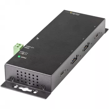 StarTech.com 4-Port USB-C-Hub 10 Gbit/s – Industrieller USB-C-Hub aus Metall – 2x USB-C & 2x USB-A – ESD-Überspannungsschutz – USB-C- oder USB-A-Host – eigenständig betriebener, montierbarer USB 3.2 Gen 2 Typ-C-Hub