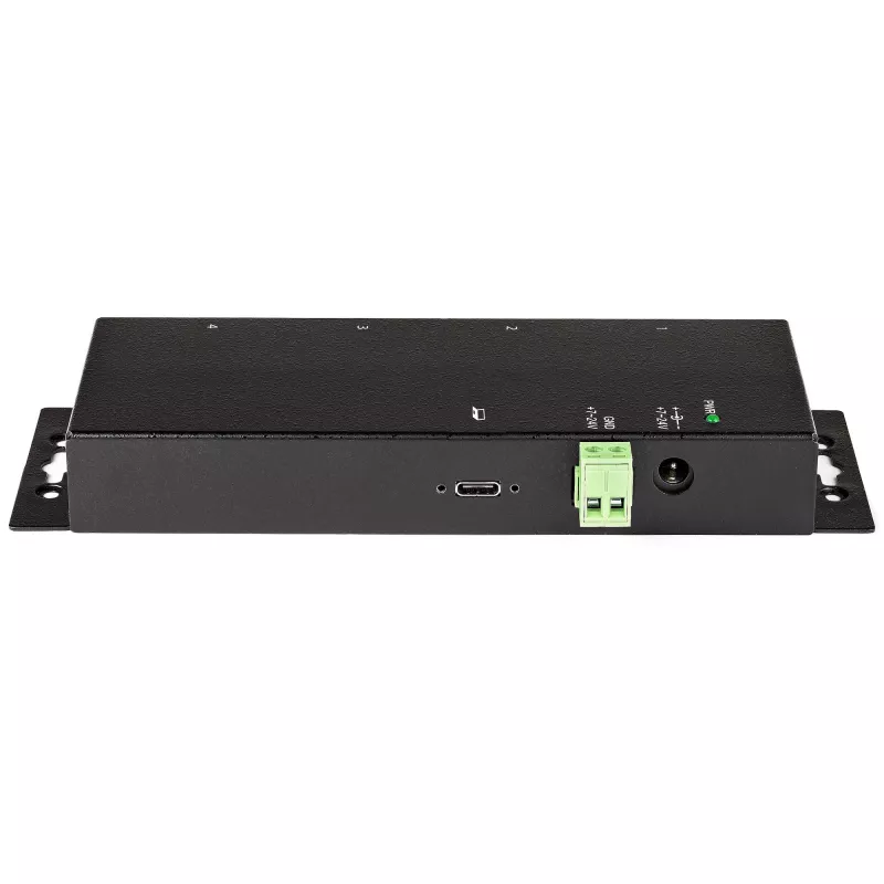 StarTech.com 4-Port USB-C-Hub 10 Gbit/s – Industrieller USB-C-Hub aus Metall – 2x USB-C & 2x USB-A – ESD-Überspannungsschutz – USB-C- oder USB-A-Host – eigenständig betriebener, montierbarer USB 3.2 Gen 2 Typ-C-Hub