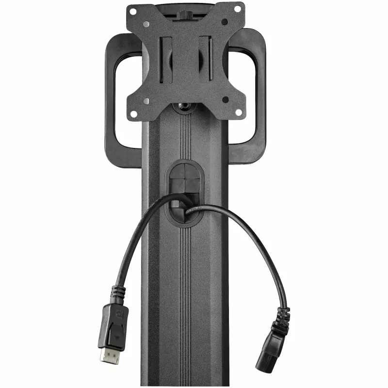 StarTech.com Mobiler Workstation-Wagen mit Monitorhalterung, CPU/PC-Halter, Tastaturablage – Ergonomischer höhenverstellbarer Desktop-Computerwagen – Rollende mobile Steharbeitsstation auf Rädern