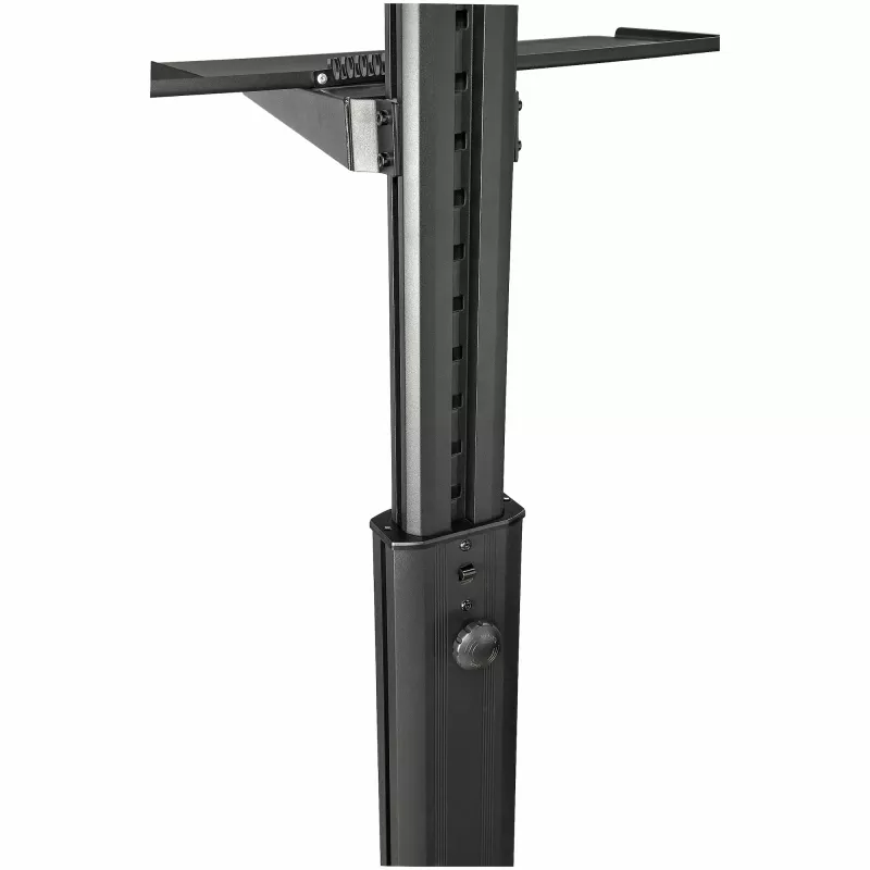StarTech.com Mobiler Workstation-Wagen mit Monitorhalterung, CPU/PC-Halter, Tastaturablage – Ergonomischer höhenverstellbarer Desktop-Computerwagen – Rollende mobile Steharbeitsstation auf Rädern