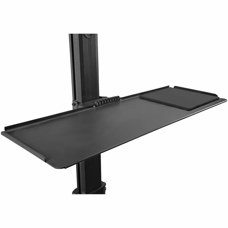 StarTech.com Mobiler Workstation-Wagen mit Monitorhalterung, CPU/PC-Halter, Tastaturablage – Ergonomischer höhenverstellbarer Desktop-Computerwagen – Rollende mobile Steharbeitsstation auf Rädern