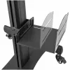 StarTech.com Mobiler Workstation-Wagen mit Monitorhalterung, CPU/PC-Halter, Tastaturablage – Ergonomischer höhenverstellbarer Desktop-Computerwagen – Rollende mobile Steharbeitsstation auf Rädern