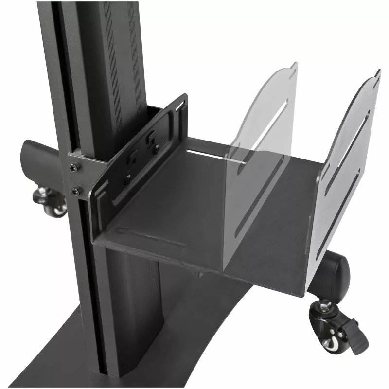 StarTech.com Mobiler Workstation-Wagen mit Monitorhalterung, CPU/PC-Halter, Tastaturablage – Ergonomischer höhenverstellbarer Desktop-Computerwagen – Rollende mobile Steharbeitsstation auf Rädern