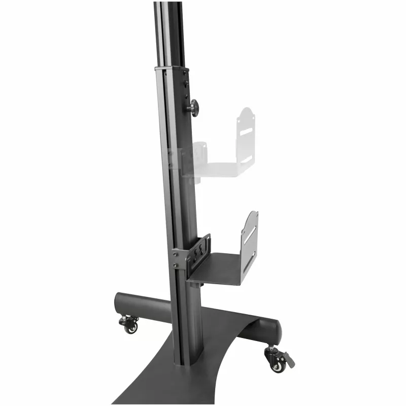 StarTech.com Mobiler Workstation-Wagen mit Monitorhalterung, CPU/PC-Halter, Tastaturablage – Ergonomischer höhenverstellbarer Desktop-Computerwagen – Rollende mobile Steharbeitsstation auf Rädern