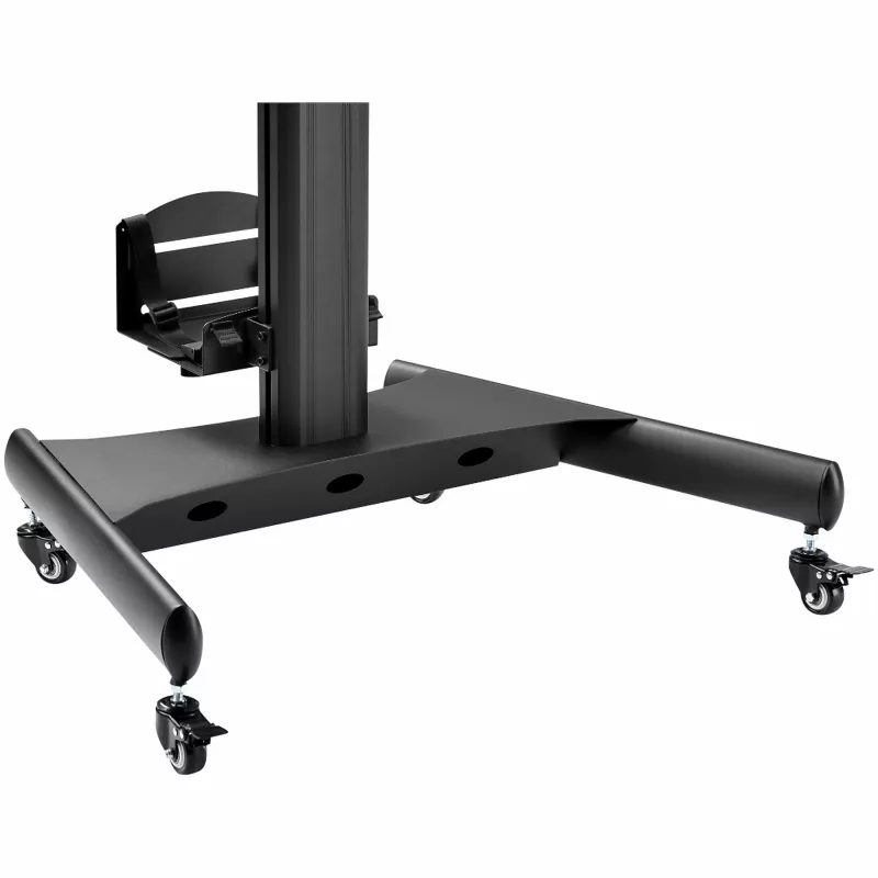 StarTech.com Mobiler Workstation-Wagen mit Monitorhalterung, CPU/PC-Halter, Tastaturablage – Ergonomischer höhenverstellbarer Desktop-Computerwagen – Rollende mobile Steharbeitsstation auf Rädern