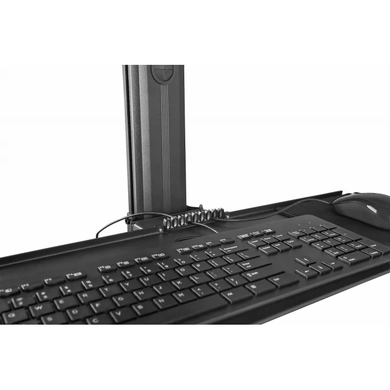 StarTech.com Mobiler Workstation-Wagen mit Monitorhalterung, CPU/PC-Halter, Tastaturablage – Ergonomischer höhenverstellbarer Desktop-Computerwagen – Rollende mobile Steharbeitsstation auf Rädern