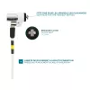 Schlankes drehbares Sicherheitsschloss Schlüssel Mobilis 001325 T Lock Weiß