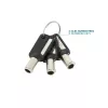Schlankes drehbares Sicherheitsschloss Schlüssel Mobilis 001325 T Lock Weiß
