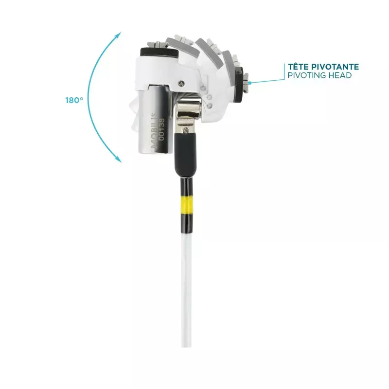 Schlankes drehbares Sicherheitsschloss Schlüssel Mobilis 001325 T Lock Weiß