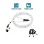 Schlankes drehbares Sicherheitsschloss Schlüssel Mobilis 001325 T Lock Weiß