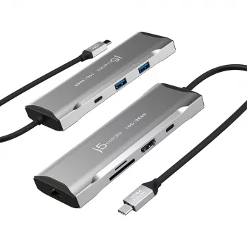 j5create JCD393 4K60 Elite USB-C® 10Gbps Mini Dock, Space Grau