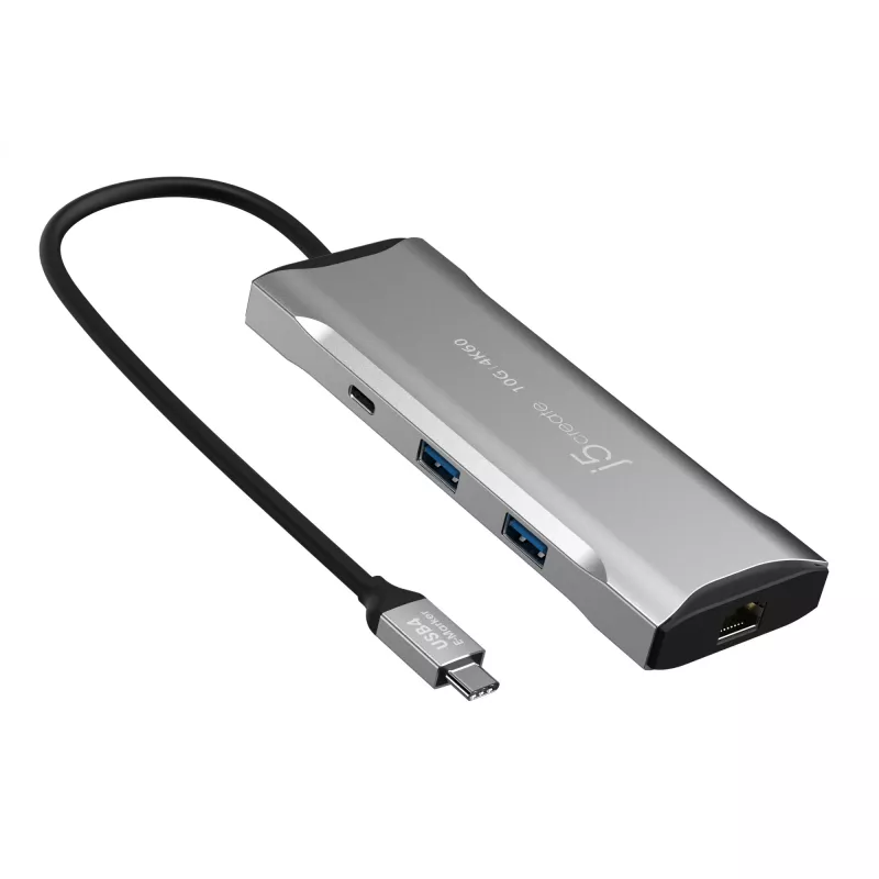 j5create JCD393 4K60 Elite USB-C® 10Gbps Mini Dock, Space Grau