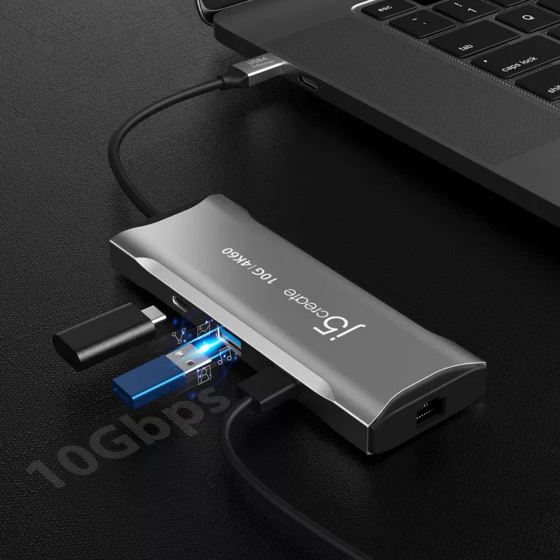 j5create JCD393 4K60 Elite USB-C® 10Gbps Mini Dock, Space Grau