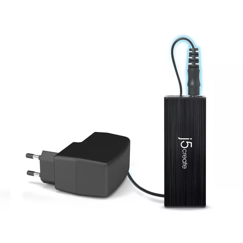USB-Hub j5create JUH340 4-Port USB 3.0 Schwarz Aluminium