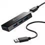 USB-Hub j5create JUH340 4-Port USB 3.0 Schwarz Aluminium