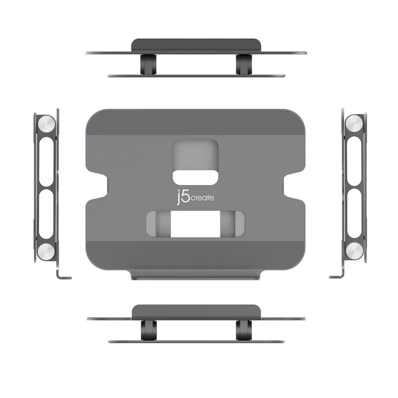 Laptop- & Tablet-Ständer j5create JTS127-N Multi-Angle Aluminium Schwarz Grau