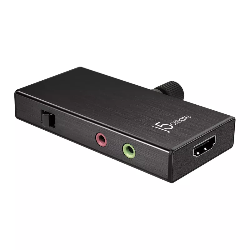 j5create JVA02 Live Capture Adapter HDMI™ auf USB-C™ mit Power Delivery, Schwarz