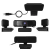 j5create JVCU100 USB™ HD-Webcam mit 360°-Rotation, 1080p Videoaufnahmeauflösung, Schwarz