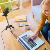 j5create JVCU100 USB™ HD-Webcam mit 360°-Rotation, 1080p Videoaufnahmeauflösung, Schwarz