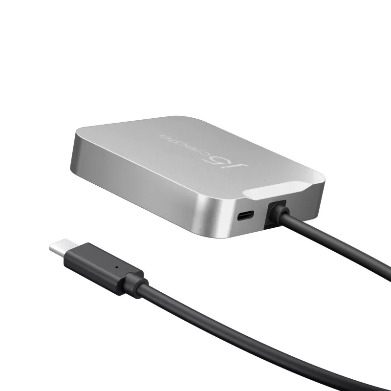 j5create JCD391 4K60 Elite USB-C® PD Multi-Port-Adapter, Silber