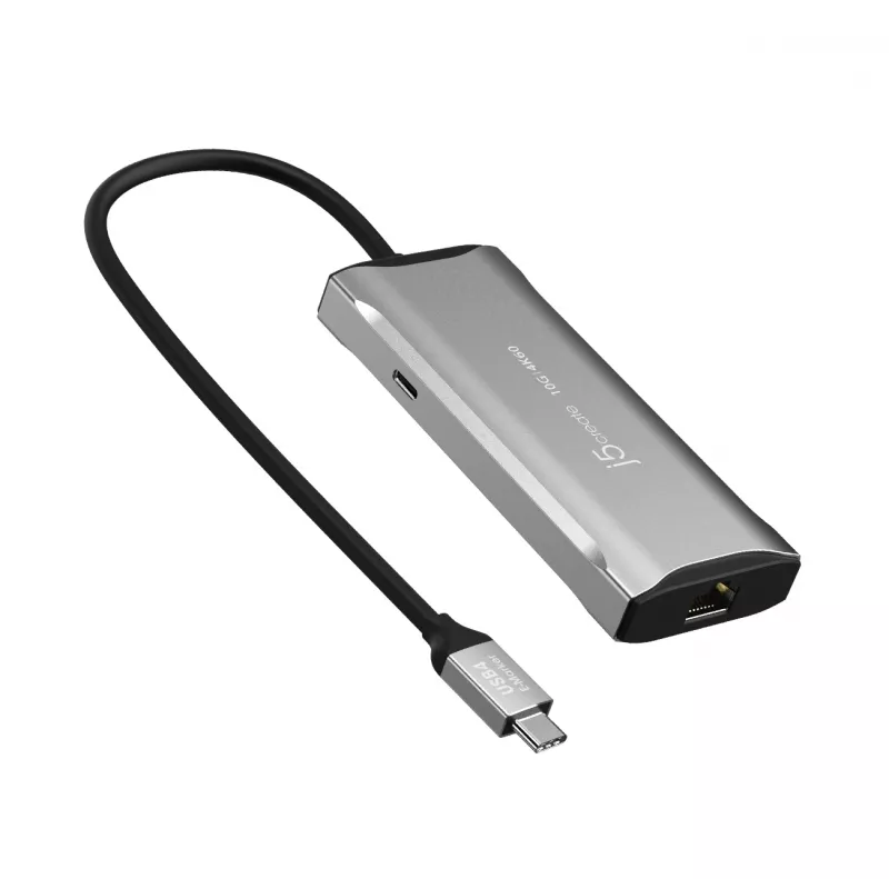 j5create JCD392 4K60 Elite USB-C® 10Gbps Travel Dock, Space Grau