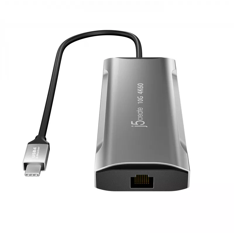 j5create JCD392 4K60 Elite USB-C® 10Gbps Travel Dock, Space Grau