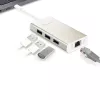 j5create JCH471 USB-C™ Gigabit Ethernet & Hub Multi Adapter, Metallic Champagne