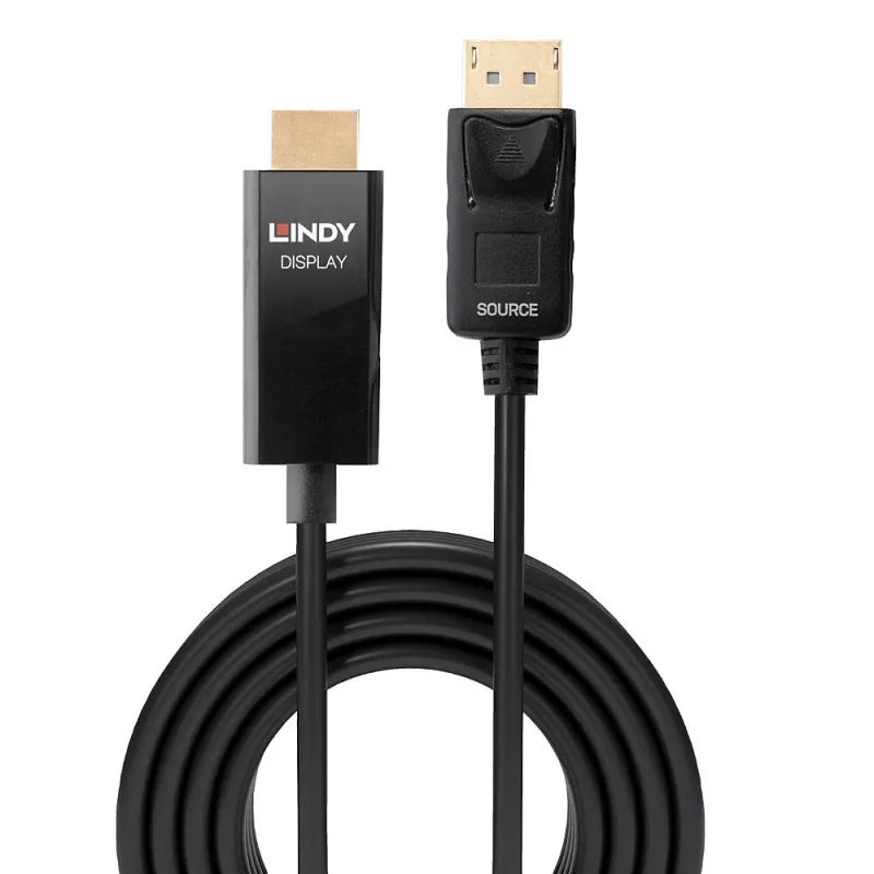 Lindy 5m DP-zu-HDMI-Adapterkabel mit HDR DisplayPort HDMI