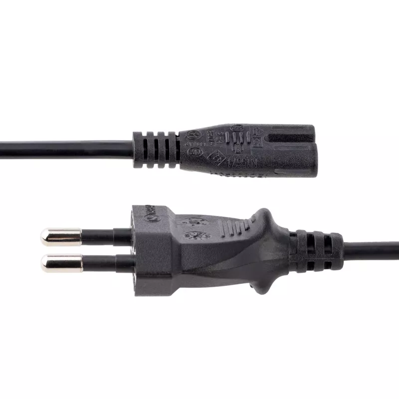 StarTech.com 3 m (10 ft) Laptop-Netzkabel, EU-Stecker auf C7, 2,5 A 250 V, 18 AWG, Laptop-Ersatzkabel, Drucker-Netzkabel, Laptop-Ladekabel, Laptop-Netzteilkabel, Schwarz