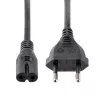 StarTech.com 3 m (10 ft) Laptop-Netzkabel, EU-Stecker auf C7, 2,5 A 250 V, 18 AWG, Laptop-Ersatzkabel, Drucker-Netzkabel, Laptop-Ladekabel, Laptop-Netzteilkabel, Schwarz