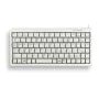 CHERRY Kompakte Tastatur, QWERTY, 83 Tasten, Combi USB/PS2, Hellgrau