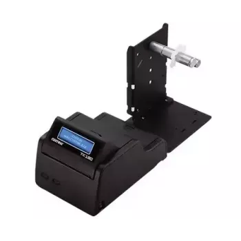 Etikettendrucker CUSTOM TK180 — Thermotransfer, 300×300 DPI, 200 mm/s, max. Papierbreite 82,5 mm, kabelgebundenes Ethernet, schwarz