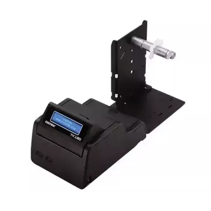 Etikettendrucker CUSTOM TK180 — Thermotransfer, 300×300 DPI, 200 mm/s, max. Papierbreite 82,5 mm, kabelgebundenes Ethernet, schwarz