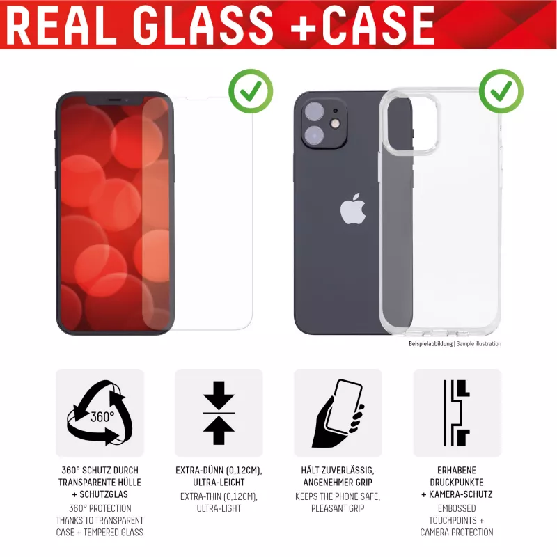 Displex Screen Protector Case Apple iPhone 14 Plus Tempered Glass