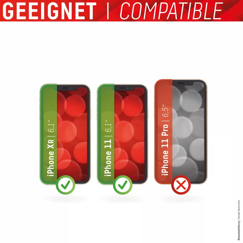 Displex Smart Glass (9H) für Apple iPhone XR/11, Montageaufkleber, unzerbrechlich, ultraschlank, unsichtbar