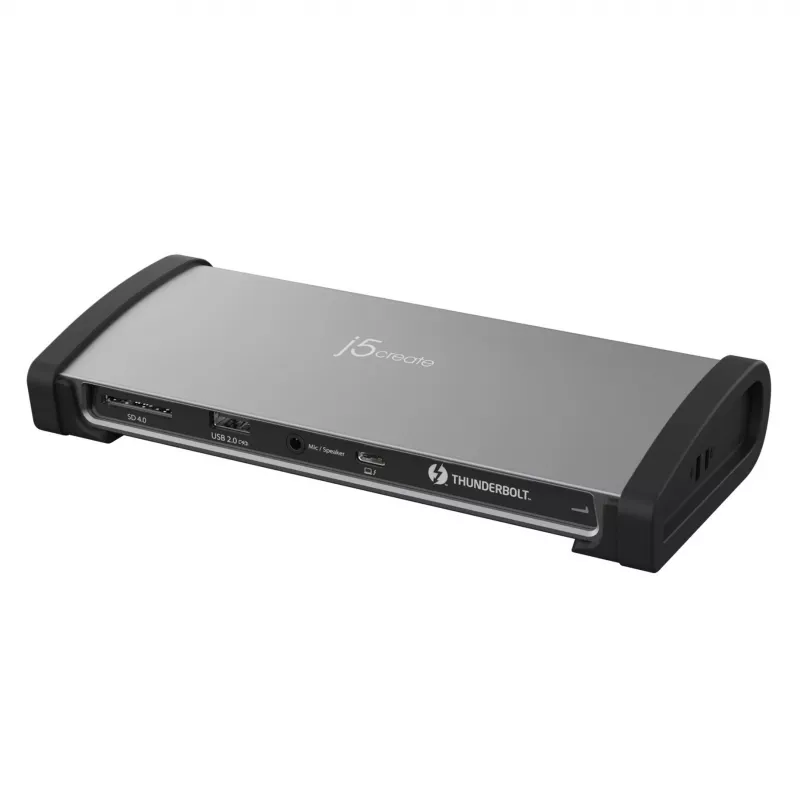 j5create JTD562 - 8K Thunderbolt™ 4 Dockingstation - EU, Kabelgebunden, Thunderbolt 4, 96 W, 3,5 mm, 10,100,1000 Mbit/s, Grau