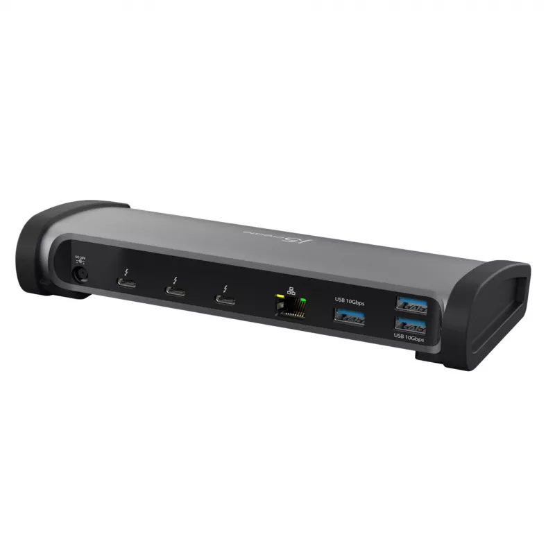 j5create JTD562 - 8K Thunderbolt™ 4 Dockingstation - EU, Kabelgebunden, Thunderbolt 4, 96 W, 3,5 mm, 10,100,1000 Mbit/s, Grau