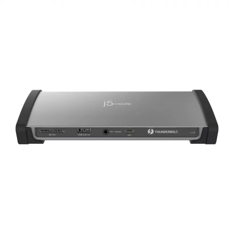j5create JTD562 - 8K Thunderbolt™ 4 Dockingstation - EU, Kabelgebunden, Thunderbolt 4, 96 W, 3,5 mm, 10,100,1000 Mbit/s, Grau