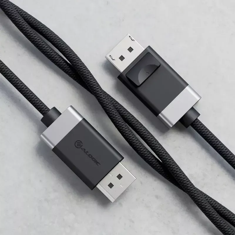 ALOGIC FUDP2-SGR DisplayPort-Kabel 2 m Grau Schwarz