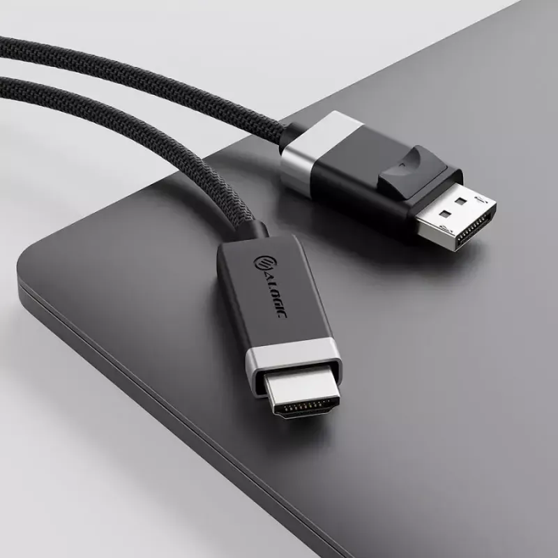 ALOGIC FUDPHD2-SGR Videokabel-Adapter 2 m DisplayPort HDMI Schwarz Grau
