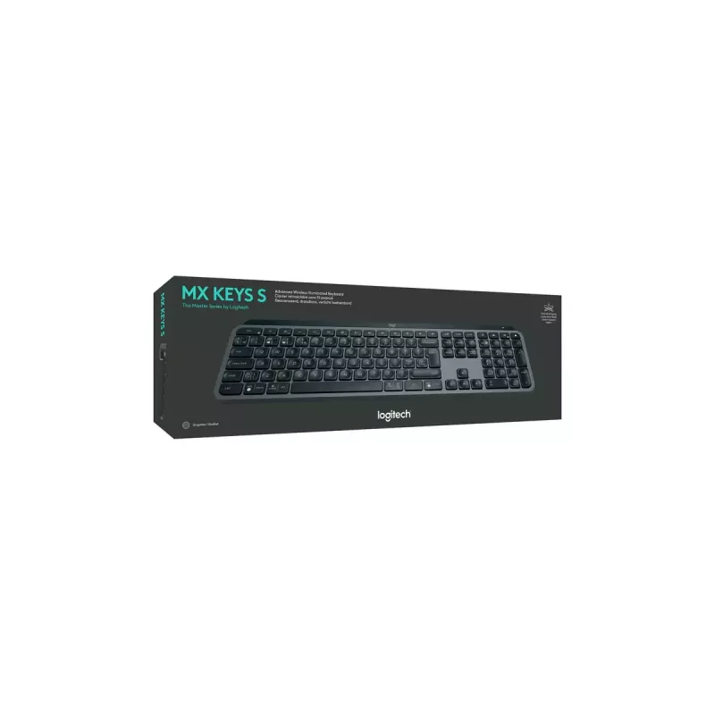 Logitech MX Keys S Tastatur Universal RF Wireless + Bluetooth AZERTY Belgisch Graphite