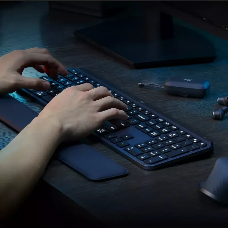 Logitech MX Keys S Tastatur Universal RF Wireless + Bluetooth AZERTY Belgisch Graphite