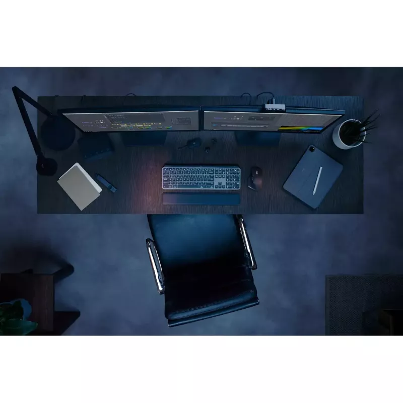 Logitech MX Keys S Tastatur Universal RF Wireless + Bluetooth AZERTY Belgisch Graphite