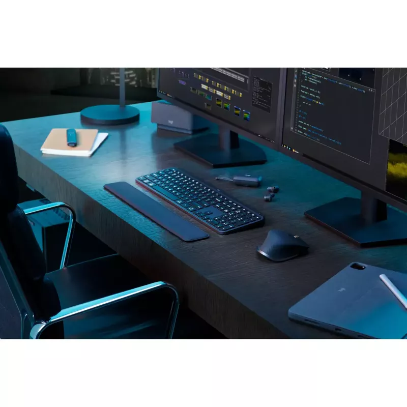 Logitech MX Keys S Tastatur Universal RF Wireless + Bluetooth AZERTY Belgisch Graphite